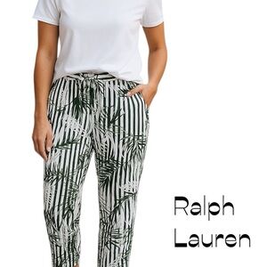 Ralph Lauren White Black Striped Pants NWOT Size 2P